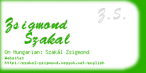 zsigmond szakal business card